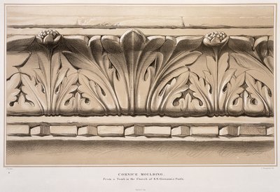 Cornice modanata, da una tomba nella Chiesa dei S.S. Giovanni e Paolo, da 